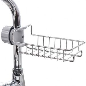<b>Kitchen</b> Storage <b>Rack</b>, Faucet Sink Storage <b>Rack</b>, Household Sponge Cloth, Dishwashing and Draining <b>Rack</b>, Hanging Basket - Product Image 2