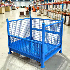 Factory Direct Steel Wire Mesh Storage Box Portable Collapsible Turnover Container Foldable Wire Cage for Stillage Circulation - Product Image 2