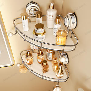 Estante Triangular para Baño Blue Vine, Soporte de Almacenamiento de Esquina con Ventosa, Doble Capa, Duradero, para Gel de Ducha y Champú - Product Image 4