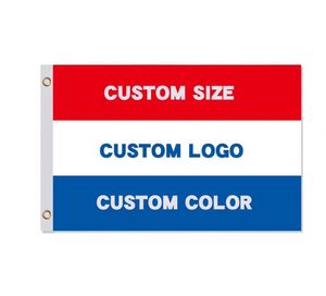 Banderas Impresas Personalizadas al por Mayor, Doble Cara, con Logotipo Personalizado para Exhibición en Exteriores, Ferias Comerciales y Promoción - Product Image 1