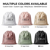 Sac à poussière en satin lisse avec logo Organisateurs pour sac cadeau en soie textile