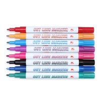 Marqueur de ligne personnalisé 8 couleurs dessin écriture double ligne stylo marqueur métallique écriture peinture marqueur de contour