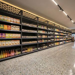 איכות גבוהה קר מתגלגל סופרמרקט יחיד-צדדי אור, ציוד מתכת קל מהסופרמרקט מתכת - Product Image 2