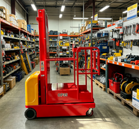 Chariot élévateur à mât électrique autonome pour entrepôt, avec élévateur hydraulique à chaîne pour accès aux marchandises en hauteur