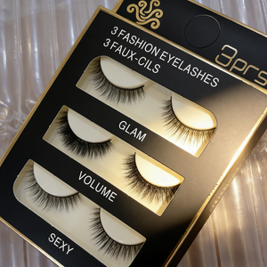 ขนตาปลอมยี่ห้อ XY แบบ 5D จำนวน 3 คู่ พร้อมแถบผ้าฝ้ายสีดำ นุ่มพิเศษ สวมใส่สบาย เหมาะสำหรับใช้ในชีวิตประจำวันและงานปาร์ตี้ - Product Image 4