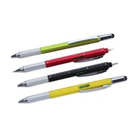 Stylo multifonction 6-en-1 : tournevis, niveau, stylo à bille, stylet tactile, stylo publicitaire, stylo à encre liquide, écriture fluide pour affaires