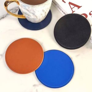 Hot Selling Luxury Design Europe Style Leather <b>Coasters</b> Hotel and Restaurant Decorative Pads - Product Image 2