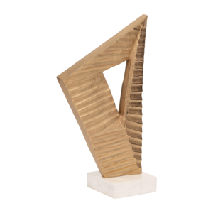 Scultura Geometrica Arte Moderna Decorativa Finitura Oro per Soggiorno Ufficio Bagno Accento per Mensola - Product Image 2
