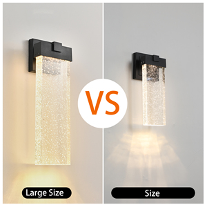 LED grandi luci per esterni, 18 pollici lanterne esterne nere impermeabili per il portico anteriore Garage interruttore di controllo del balcone 12W - Product Image 5