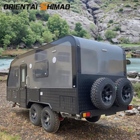 Mini Camping Voyage Tente Arrière-Pliant En Aluminium Caravane Moteur Maison Léger Portable Caravane Remorque