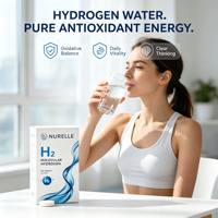Comprimés effervescents d'hydrogène moléculaire H2 12 PPM Antioxydant Soutien Énergétique pour l'Eau Complément Dissoluble 60 Comprimés Sans OGM