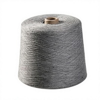 Fil à broder, à tisser, à tricoter et à coudre 100% polyester écologique, filé à anneaux, torsion S, gris 40S