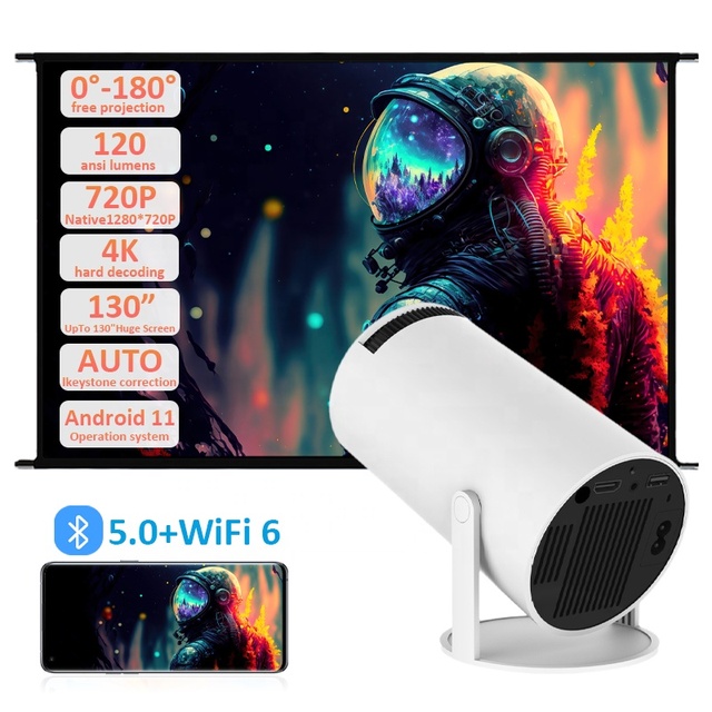New Mini HY300 Portable Lcd Smart Projector Auto Chart Mini Home Theater Lcd Smart Movie Portable 4k Android Projecto