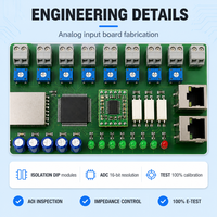 Carte d'entrée analogique 8 canaux Modbus RS485 - Service d'assemblage de circuits imprimés multicouches personnalisés avec finition ENIG