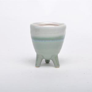 Vasi per Fiori Occidentali di Colore Verde per Angolo di Casa, Set di Vasi in Ceramica <span class=keywords><strong>con</strong></span> Tre Piedi - Product Image 4