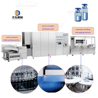 Ligne de production entièrement automatique pour le lavage, le séchage, le remplissage et la scellage de flacons de liquides oraux, ligne de rinçage, séchage, remplissage et bouchage de bouteilles en verre