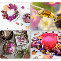 Kit pembuat sabun Vanilla 100% bunga kering alami Campuran Lavender melati biru mawar teratai untuk mandi Resin pembuat lilin Sabun