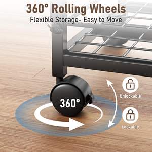 스포츠 장비 주최자 롤링 볼 보관 카트 농구 축구 차고를위한 사이드 브래킷이있는 차고 장난감 - Product Image 6