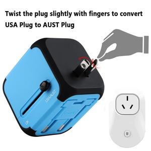Adaptateur De Voyage universel avec 2USB ports adaptateur universel de chargeur de voyage <span class=keywords><strong>USB</strong></span> Chargeur <span class=keywords><strong>Mural</strong></span> - Product Image 6
