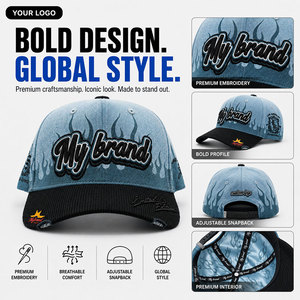 Casquette de baseball en denim délavé avec visière en velours côtelé, 6 panneaux, fermeture <span class=keywords><strong>snapback</strong></span>, broderie <span class=keywords><strong>LA</strong></span>, vente en gros, logo personnalisé, fournisseur direct d'usine OEM - Product Image 6