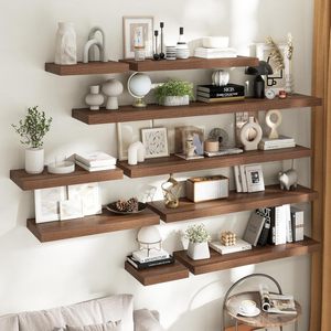 Estantes Flotantes Rústicos de <span class=keywords><strong>Madera</strong></span> <span class=keywords><strong>para</strong></span> Baño, Estantes de <span class=keywords><strong>Madera</strong></span> <span class=keywords><strong>para</strong></span> Montar en la Pared, Estante de <span class=keywords><strong>Madera</strong></span> Grueso de Estilo Industrial <span class=keywords><strong>para</strong></span> Cocina - Product Image 4