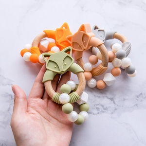 Sûr Et Respectueux de l'environnement Bébé Dents Soins <span class=keywords><strong>Bracelet</strong></span> Silicone Anneau de Renard <span class=keywords><strong>Bracelet</strong></span> Jouet Molaire - Product Image 4
