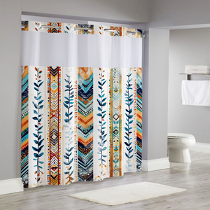 Cortina <span class=keywords><strong>de</strong></span> <span class=keywords><strong>ducha</strong></span> sin gancho para baño <span class=keywords><strong>de</strong></span> poliéster 100% impresa personalizada del fabricante Impresión digital <span class=keywords><strong>de</strong></span> diseño moderno y bonito - Product Image 1
