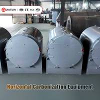Four de carbonisation horizontal pour la production de biochar de coque de noix de coco haute densité pour chicha