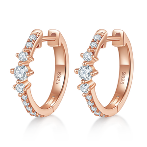 Boucles d'oreilles en diamant naturel multicolores en argent, or et or rose de luxe fabriquées en Inde pour femmes, certifiées IGI, haute pureté - Product Image 3