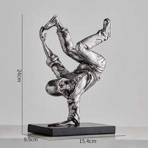 Personalizado Resina Street Dance Troféu Estátua Escultura Home Decor Arte Moderna - Product Image 3