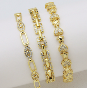 Collar de Mujer con Ojo de <span class=keywords><strong>Diablo</strong></span> y Flor, Chapado en Cobre de 18K con Circonitas - Product Image 3