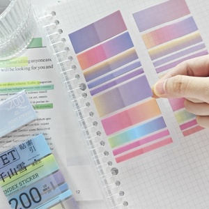 Adesivi colorati con etichette all'ingrosso degli studenti con indice autoadesivo Morandi Memo Pad e adesivi con segnalibro per studenti - Product Image 4
