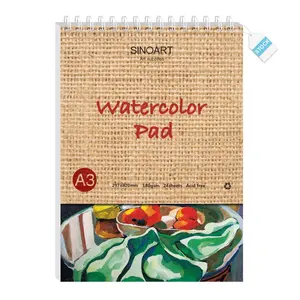 SINOART Art Supplies 180g A3 Watercolor Pad 24 Sheets Watercolor Paper Book Watercolor Sketchbook