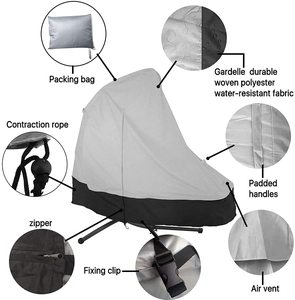 <span class=keywords><strong>Housse</strong></span> de protection imperméable <span class=keywords><strong>pour</strong></span> <span class=keywords><strong>chaise</strong></span> <span class=keywords><strong>longue</strong></span> <span class=keywords><strong>suspendue</strong></span> d'extérieur et hamac autoportant de patio - Product Image 3