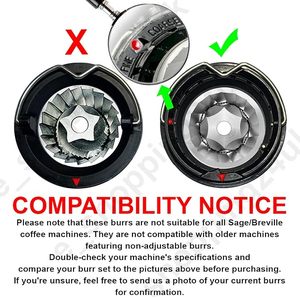 Moulins à café coniques de précision supérieurs et inférieurs pour les moulins à café <span class=keywords><strong>Sage</strong></span>/Breville Barista, compatibles uniquement avec les modèles à meules réglables - Product Image 3