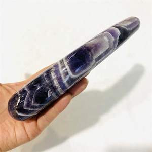 Venta al por mayor curación natural cuarzo sueño amatista Yoni cristal consoladores varita de masaje - Product Image 5