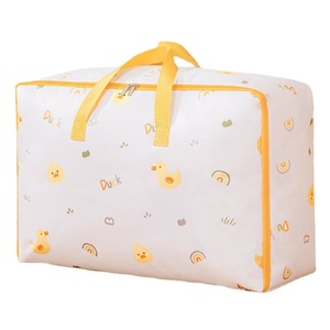 Cartoon Duck Quilt Storage Bag 600D Cotton Waterproof Dustproof Rectangle Clothing Organizer For Bedroom Kids Use - Product Image 1