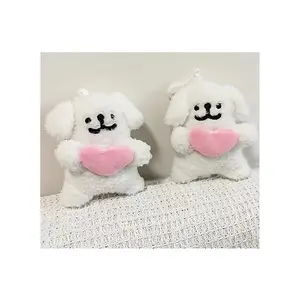 Kore karikatür hattı köpek peluş oyuncaklar anahtarlık sevimli Plushie bebek sırt çantası dekoratif kolye araba aksesuarları hediyeler arkadaşlar için