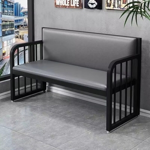 Sillones de Espera para Salón de Belleza, Sofás Dobles y Triples de Hierro Forjado con Cojines Suaves, Estilo Moderno - Product Image 3