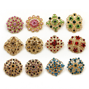 Muslim Fashion Card-Packaged Alloy Rhinestone Brooches Small Pin Corsages <b>Accessories</b> for <b>Weddings</b> Parties Gifts Wholesale - Product Image 1