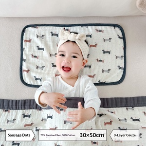 Housse de coussin en gaze de bambou et coton à huit couches, respirante et personnalisable, pour nouveau-nés - Product Image 6