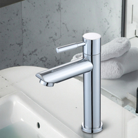 Robinet de lavabo moderne en chrome, en acier inoxydable, à montage sur plan, monotrou, pour usage domestique
