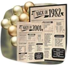 Regalo per il 48° <span class=keywords><strong>Compleanno</strong></span>, Cornice in Legno con Vecchio Giornale del 1976, Vintage Personalizzata, da Appoggiare o Appendere, Illuminata, Rettangolare, per Adulti - Product Image 3