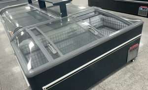 Congélateur modulaire à basse température, grande capacité 700L, réfrigérateur îlot, congélateur vitré incurvé pour supermarché, <span class=keywords><strong>coffre</strong></span> de congélation - Product Image 2