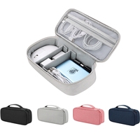 Sac Organisateur Électronique Multifonctionnel Tesky en Tissu Jacquard, Étanche, Antichoc, Anti-poussière, avec Recharge Sans Fil Numérique