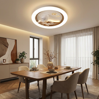 Ventilateur de plafond décoratif à LED facile à installer, design zen créatif, montage en surface, idéal pour les projets de rénovation de maisons neuves