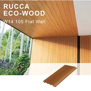 RUCCA לבן מקורה קיר לקשט 120*10mm פנים WPC עץ חיפוי ו תקרת פנל