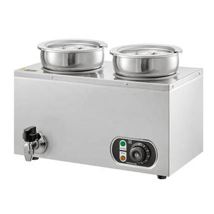 XEOLEO Bain-marie commercial à 2 bacs, chauffe-plats électrique, table à vapeur en acier inoxydable pour la cuisine, équipement de restauration - Product Image 1