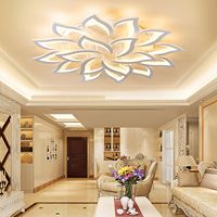 TSINYE Plafonnier LED Moderne Dimmable Métal Acrylique Luminaires avec Télécommande pour Salon et Chambres