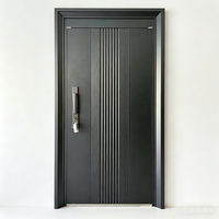 Portes de maison personnalisées, modernes, en acier, pour entrée extérieure et intérieure, portes d'entrée de bâtiment, d'appartement ou de plat, portail d'accès.